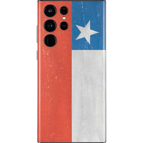 Chile Flag Distressed Galaxy S22 Ultra Skin